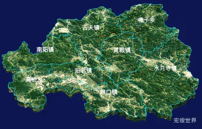 echarts宜昌市兴山县geoJson地图3d地图自定义贴图-绿色地面